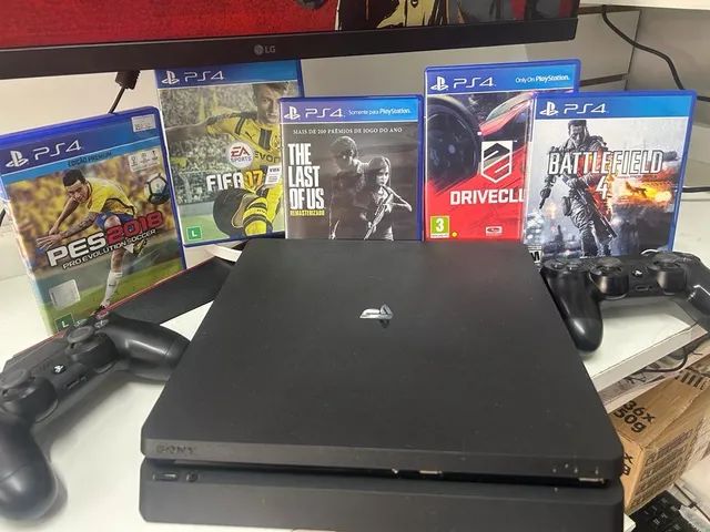 Playstation 4 + 3 Jogos + 2 Controle Original + Garantia