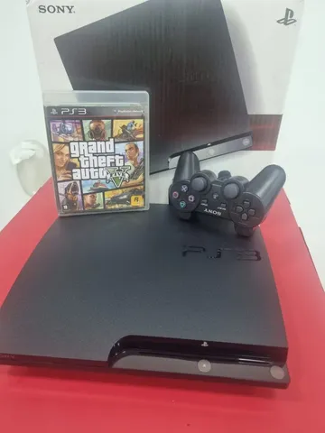 Playstation 3 Versão Gta V Com 30 Jogos Controle Novo E Brindes