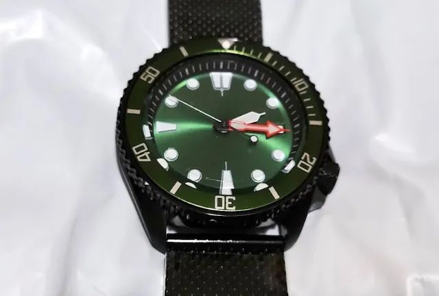 Relógio Automático Parnsrpe Verde Máquina Seiko Nh35a - Foto 2