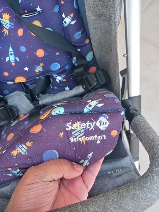 Kit Carrinho de Bebê com Bebê Conforto Safety 1st - Travel System-usado - Foto 3