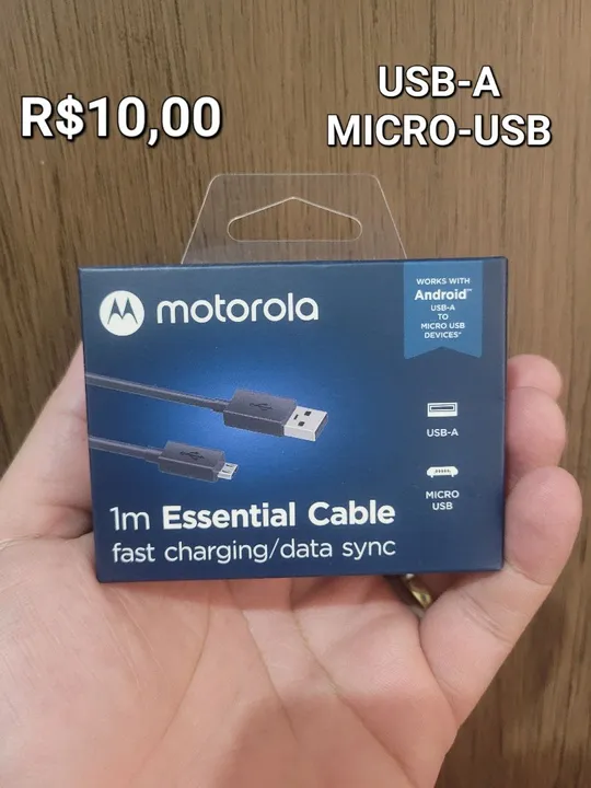 Cabo USB-A para Micro USB Motorola 1m - Novo