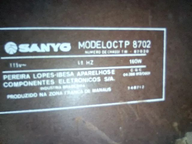Televisão Sanyo ctp 8702 de 1978 - Foto 5