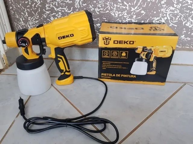 Pistola de Pintura Pulverizadora hvlp Elétrica 550W 800ml 3 Bicos e Acessórios