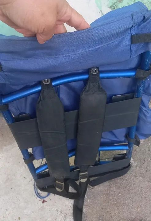 Mochila de caminhada e estrutura de magnésio vintage azul Expediction - Foto 2