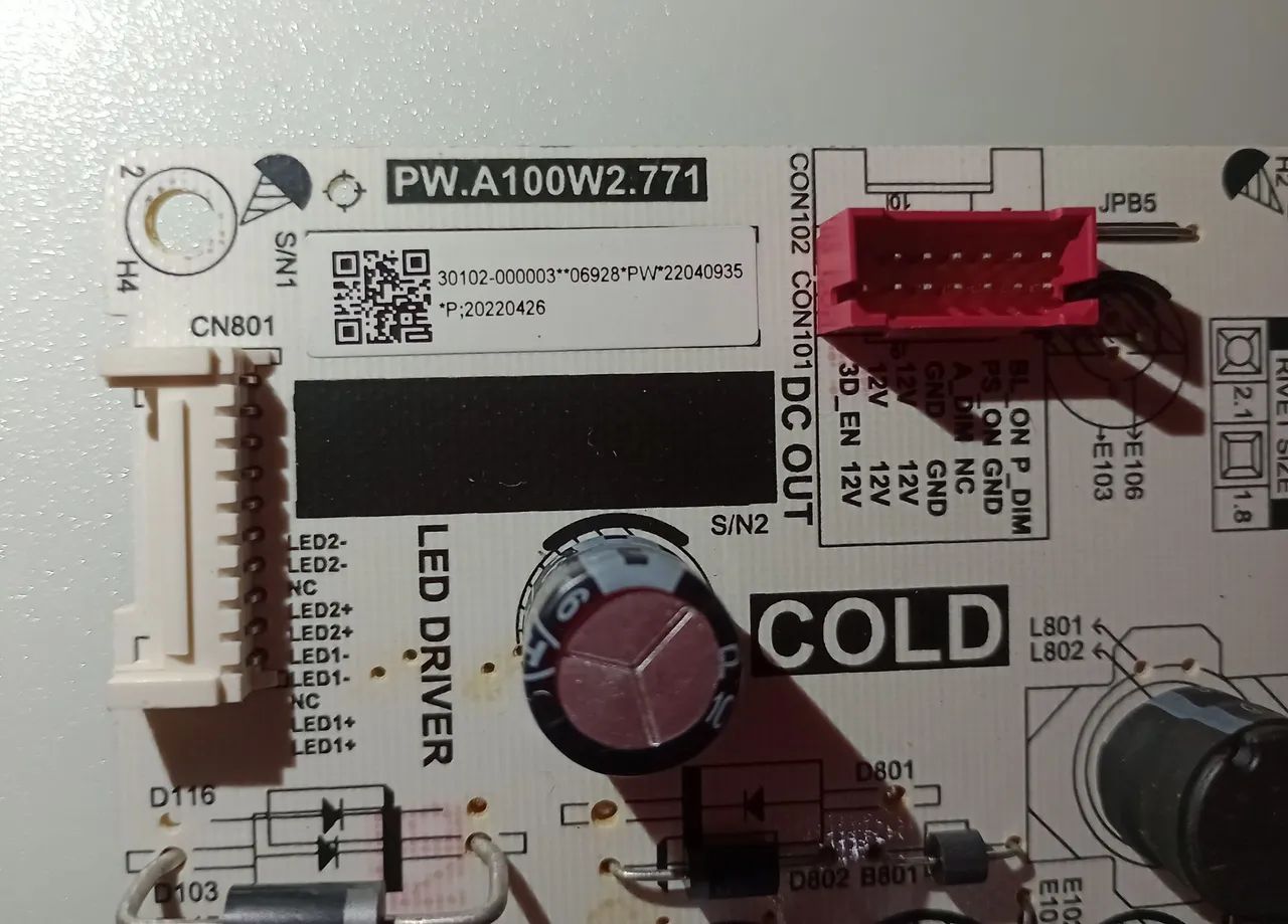 Placa fonte para TV TCL43" 43P635 - Foto 2