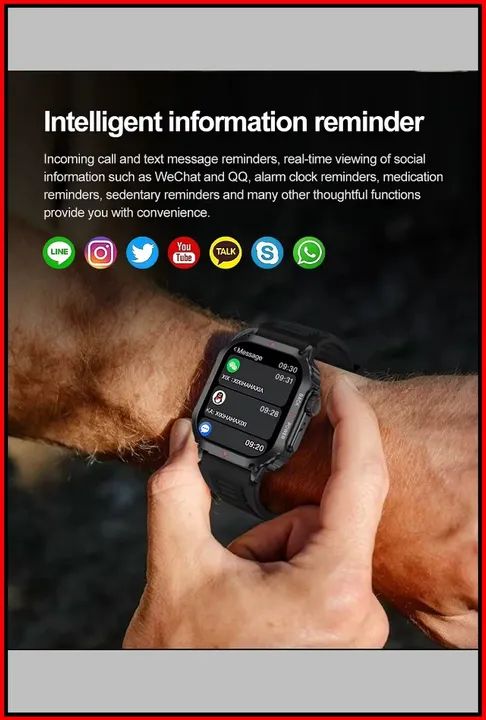 Relógio Smartwatch p/ Diabéticos Mede Glicose do Sangue. Novo na caixa 1001 funções.  - Foto 3