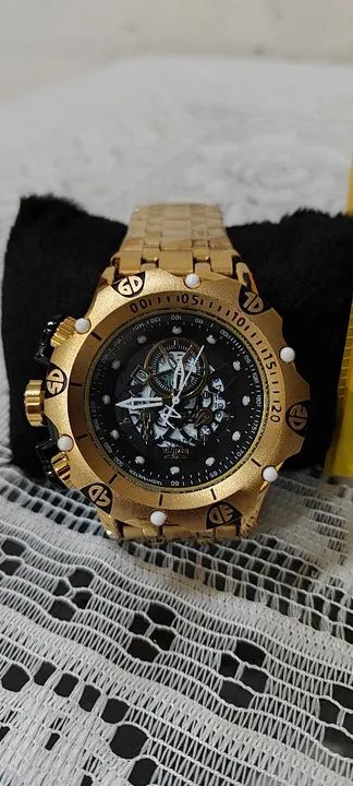 Relógio Invicta Híbrid Skeleton, Masculino Dourado! - Foto 5