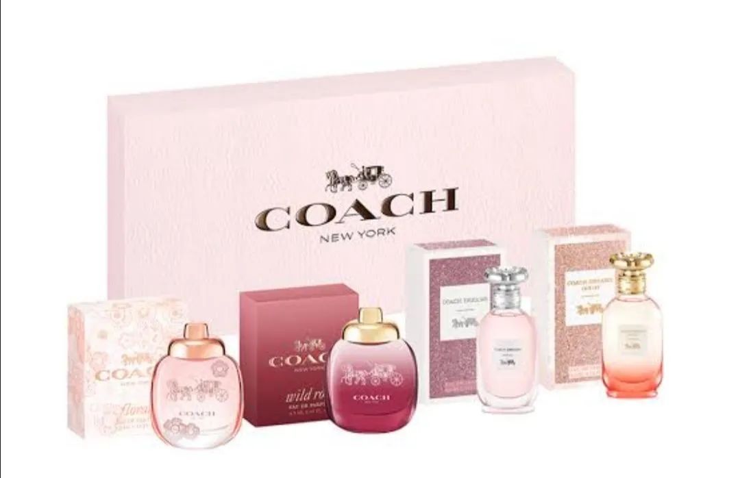 Kit 4 miniaturas perfumes COACH 