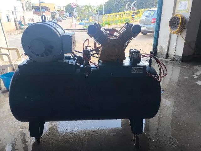 Compressor schulz alemão 300 litros bifasico 7,5 cv motor weg - Foto 4