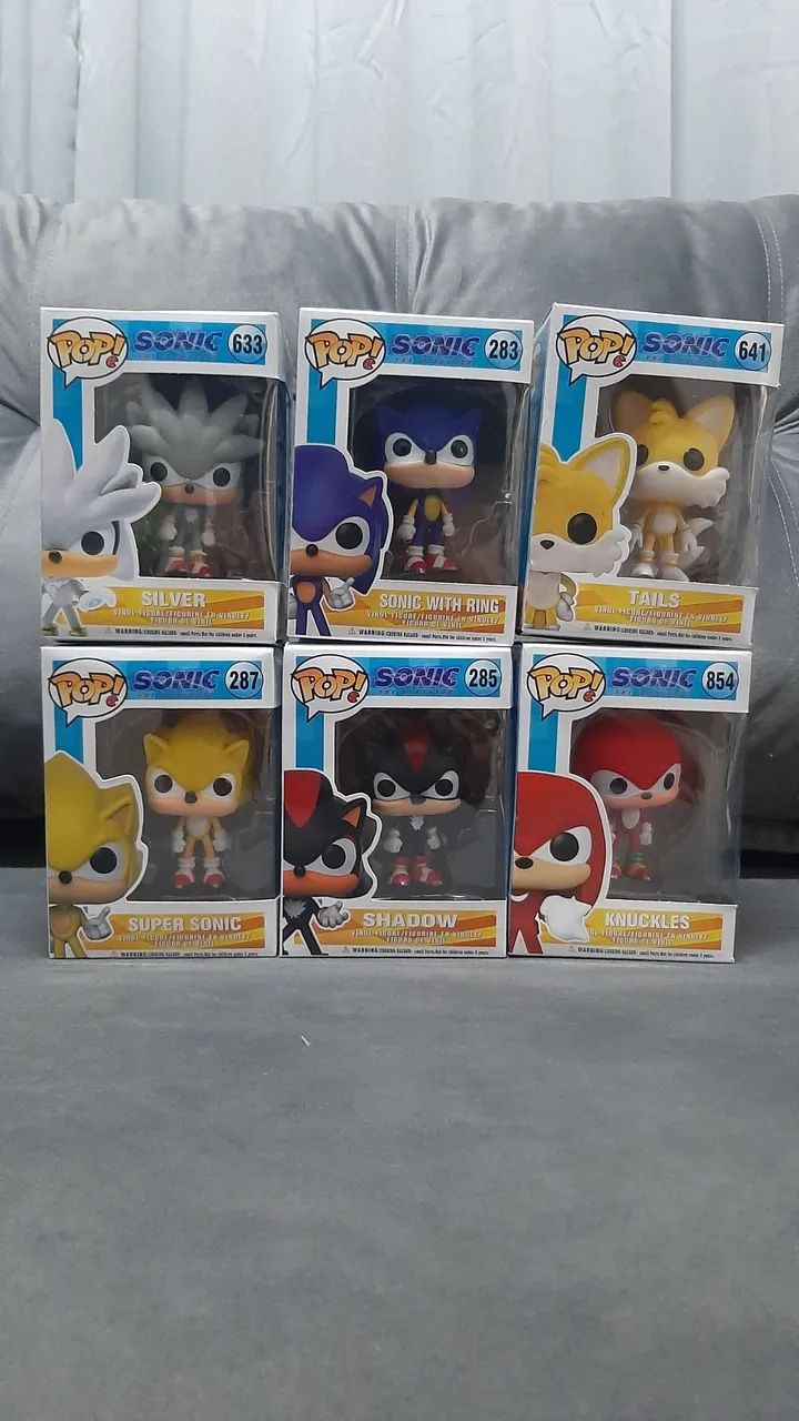 Bonecos Funko Pop Sonic - Coleção Completa
