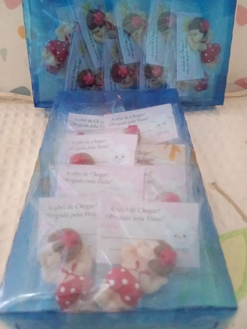 Lembrancinha maternidade menina vermelho