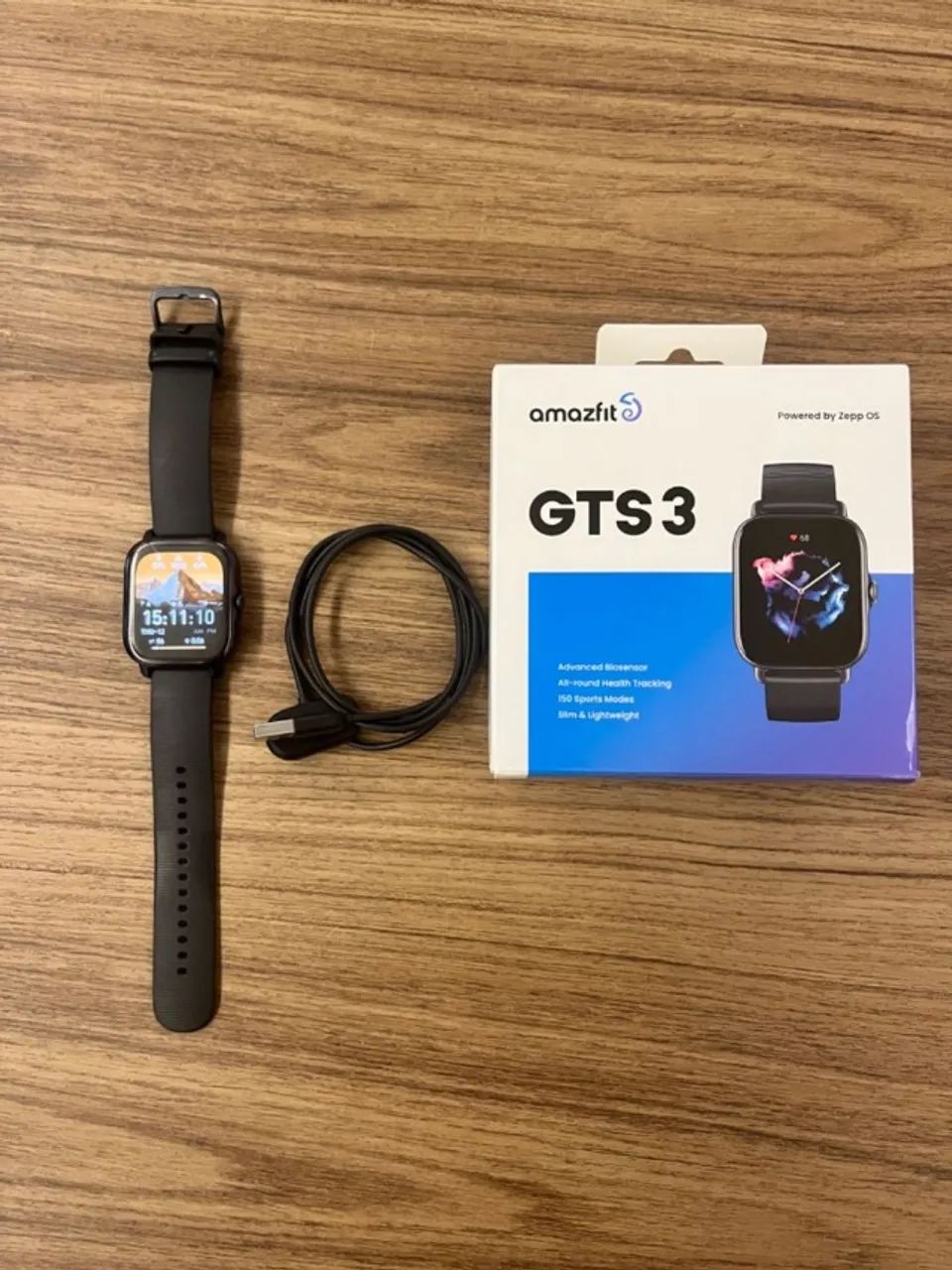 Smartwatch Amazfit GTS 3 - Completo com Caixa e Acessórios