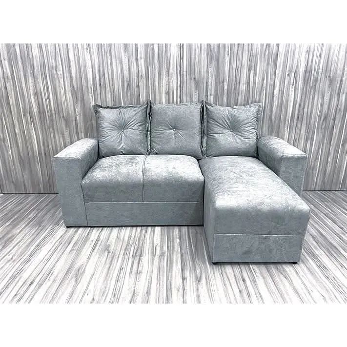 Estofado Lucas 2Lgs com chaise suede sr W98