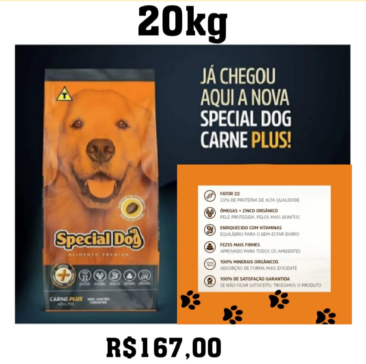 Ração special dog plus 20kg