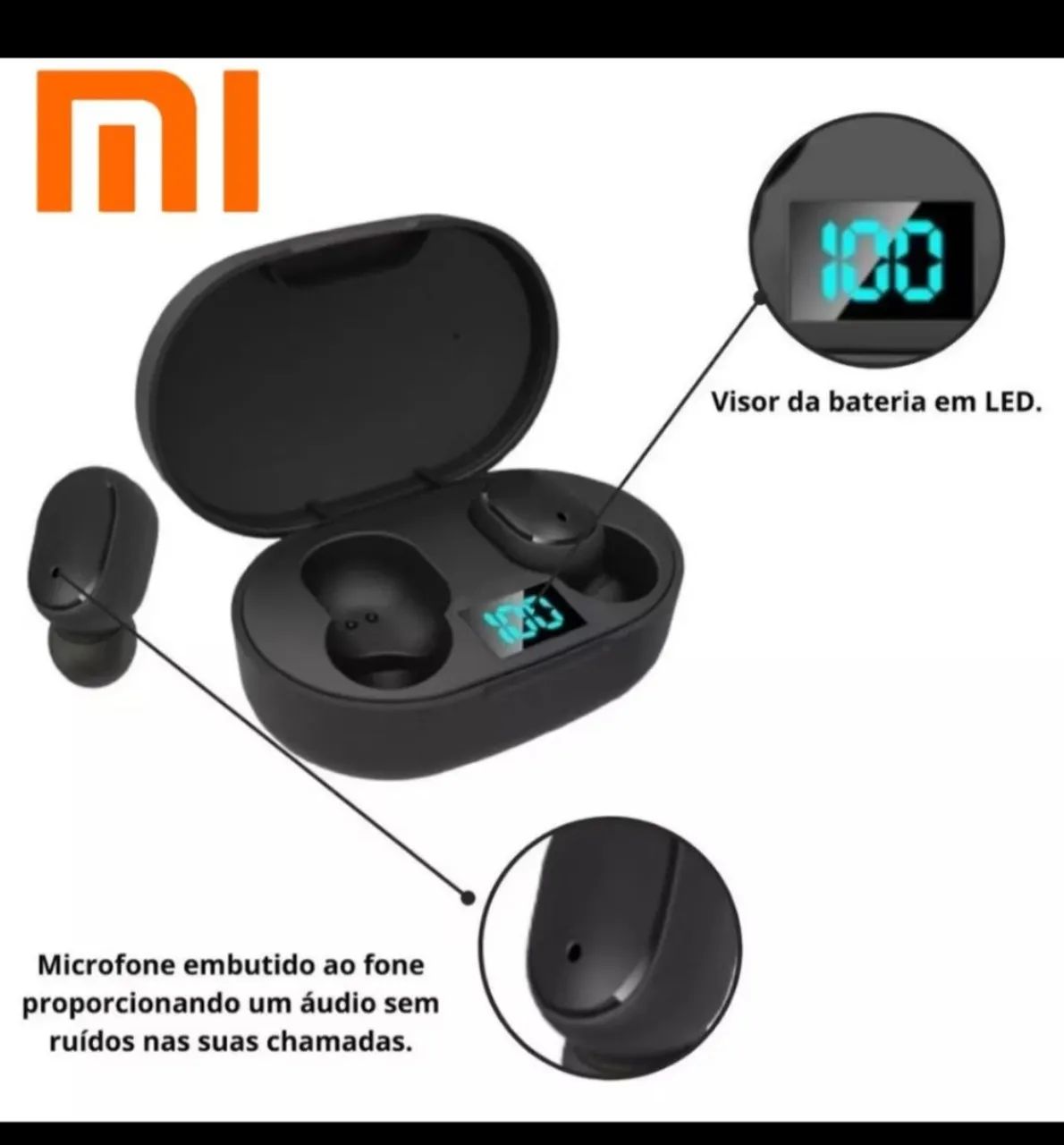 Fone de Ouvido Redmi AirDots Pro Bluetooth 5.0 TWS Sem Fio com Visor - Foto 2