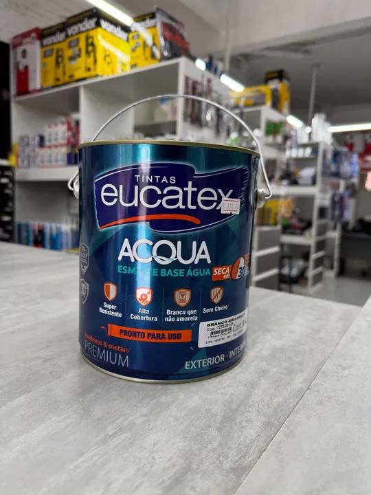 TINTA ESMALTE BASE DE ÁGUA EUCATEX 3,6L