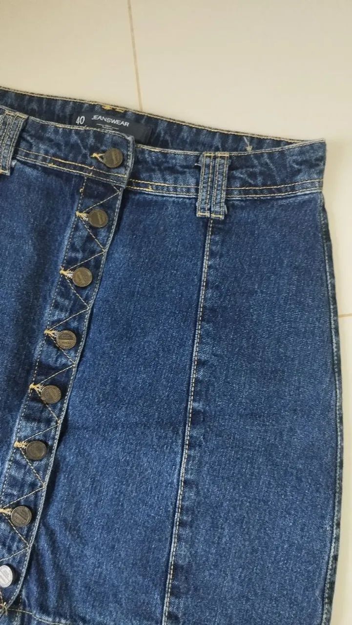 Mini Saia jeans 40  - Foto 2