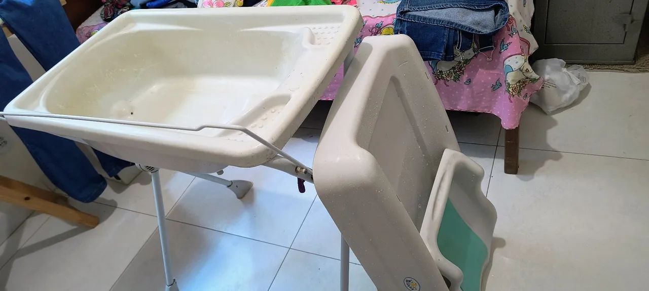 Banheira para bebê com suporte e assento - Foto 2