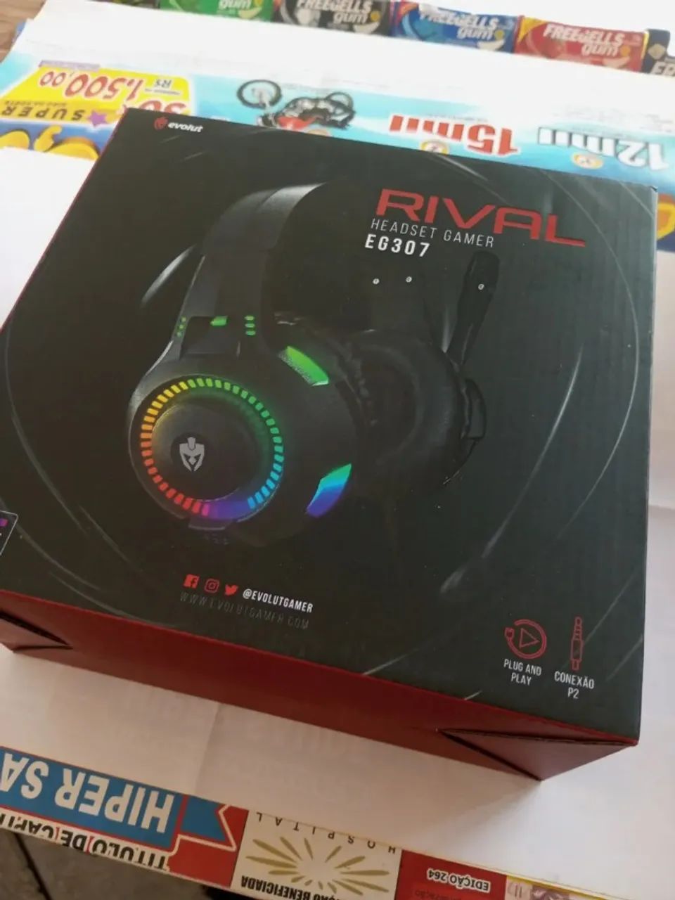 Fone Headset Gamer Com Luz Led Entrega gratis - Foto 5