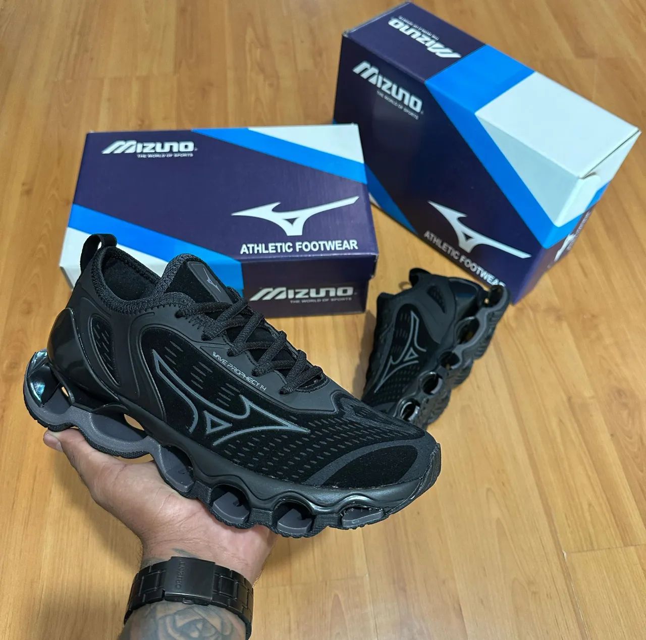 Tênis Mizuno Wave Prophecy 14 - Bege - Foto 3