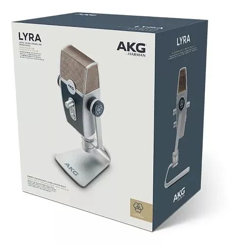 Microfone AKG Lyra  - Condensor USB - Streaming e Podcast - Foto 2