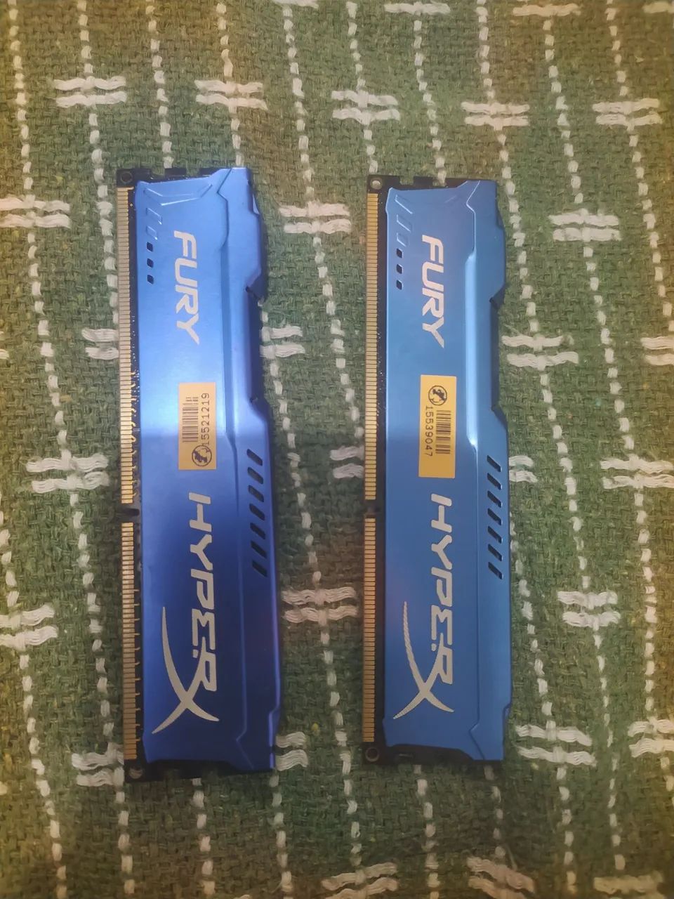 Memórias ram ddr3 4gb cada hyper Fury 1600hz