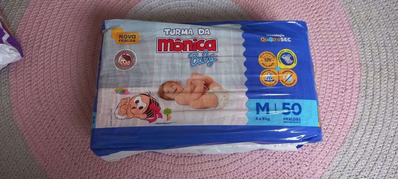 FRALDA TURMA DA MONICA - TAMANHO M - 50 UND