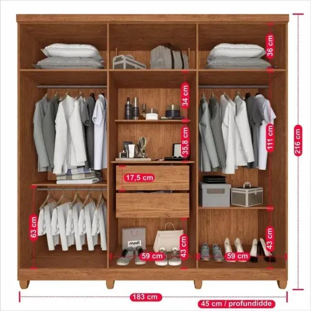 Guarda roupa casal Lumar - Foto 2