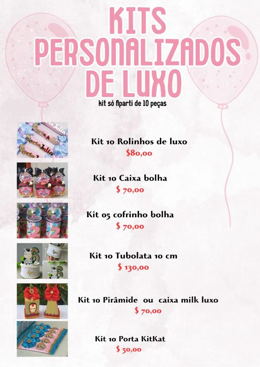 Kits Personalizados de Luxo para Festa - Foto 2