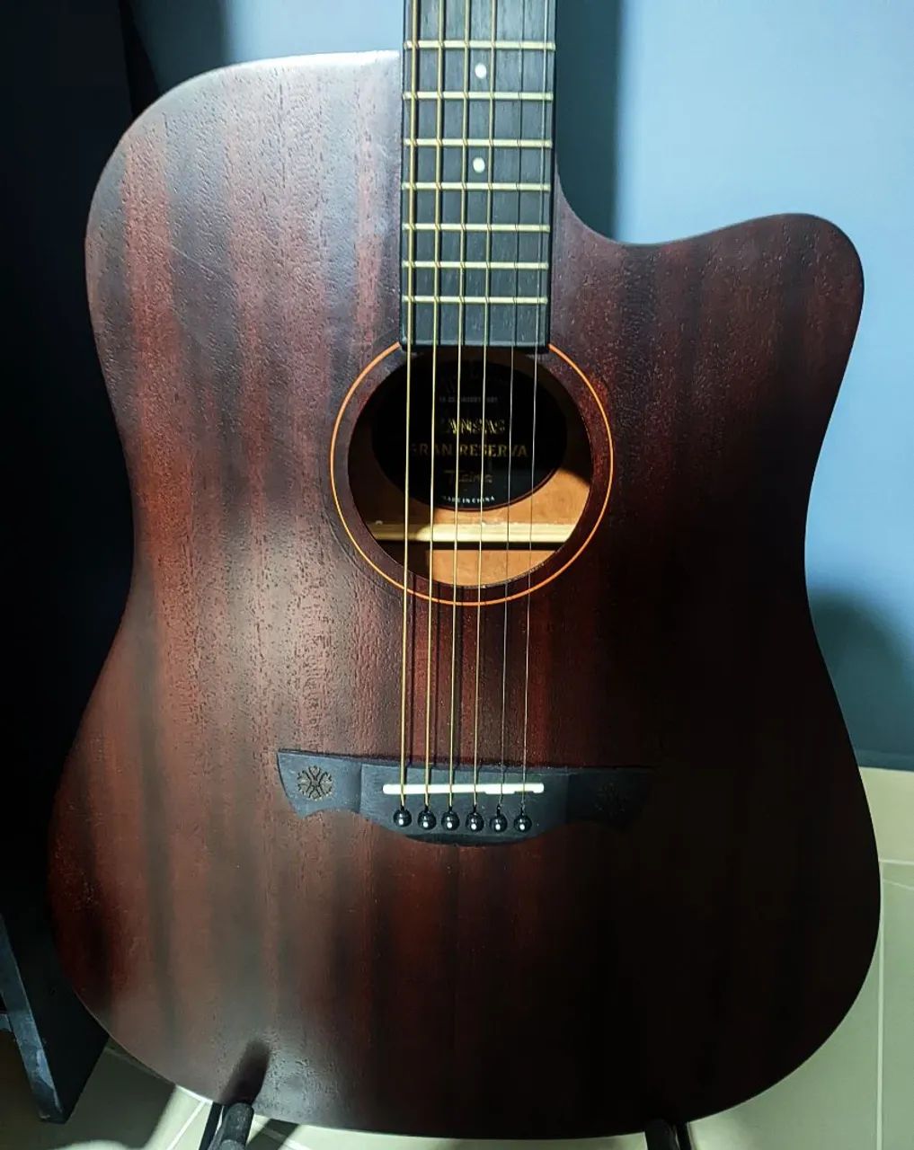 Violão Tagima Dallas Gran Reserva Eletroacústico Aço Dark Mahogany - Foto 3