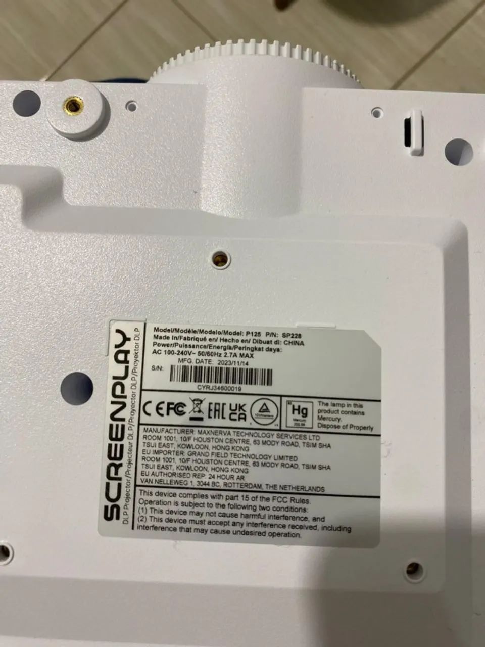 Projetor NOVO - Branco - Alta qualidade - Foto 2