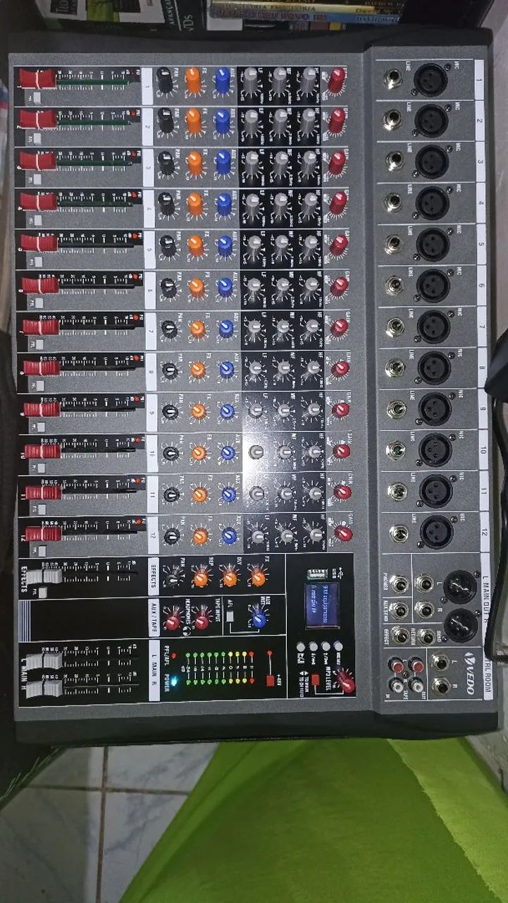 Mesa de Som Vedo 12 canais interface de audio - Foto 2