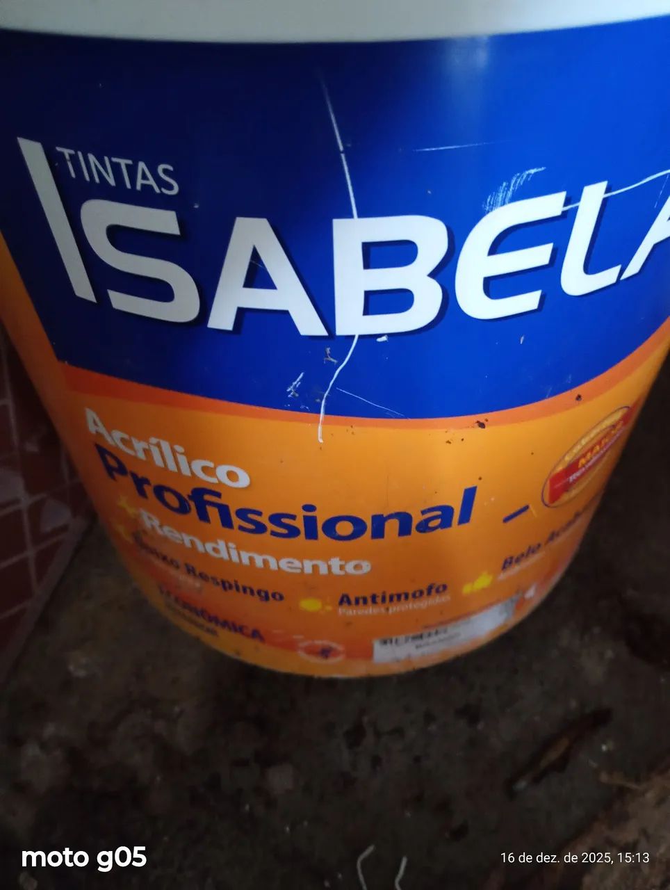 Tinta branca antimofo balde 18litros