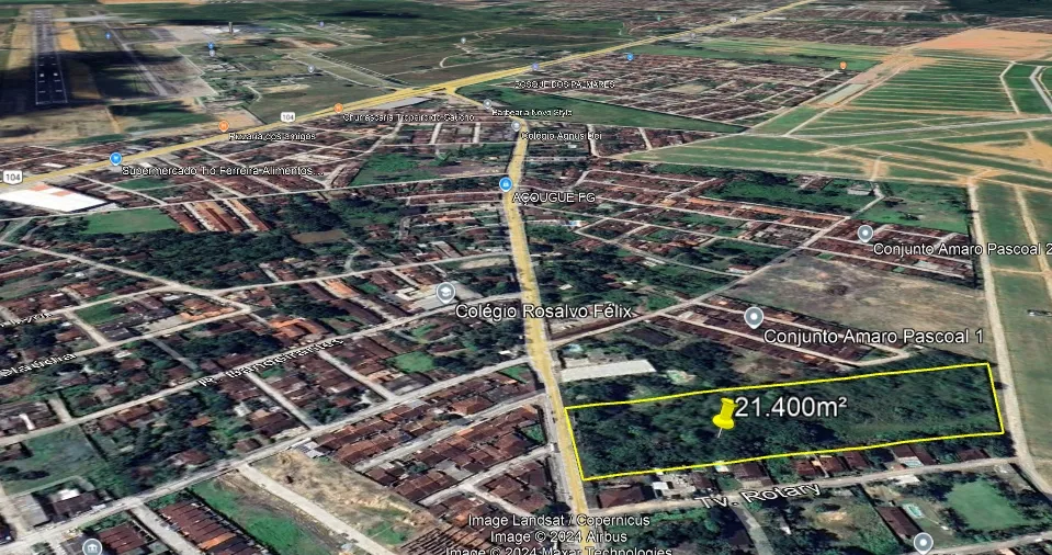 Área/terreno com 21.400m² na parte alta, próximo ao Aeroporto
