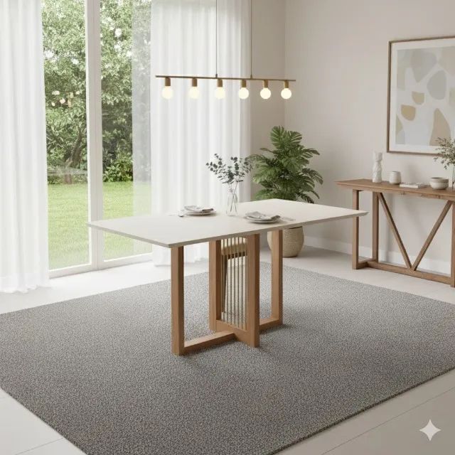 Mesa De Jantar Com Tampo Mdf Com Canto Arredondado 160 Cm