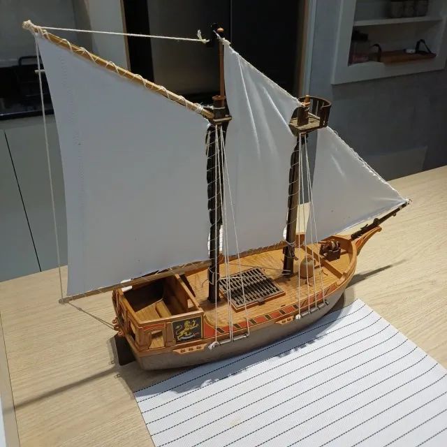 Veleiro Playmobil FLUTUA de vdd Custom Barco Pirata Caravela - Foto 5