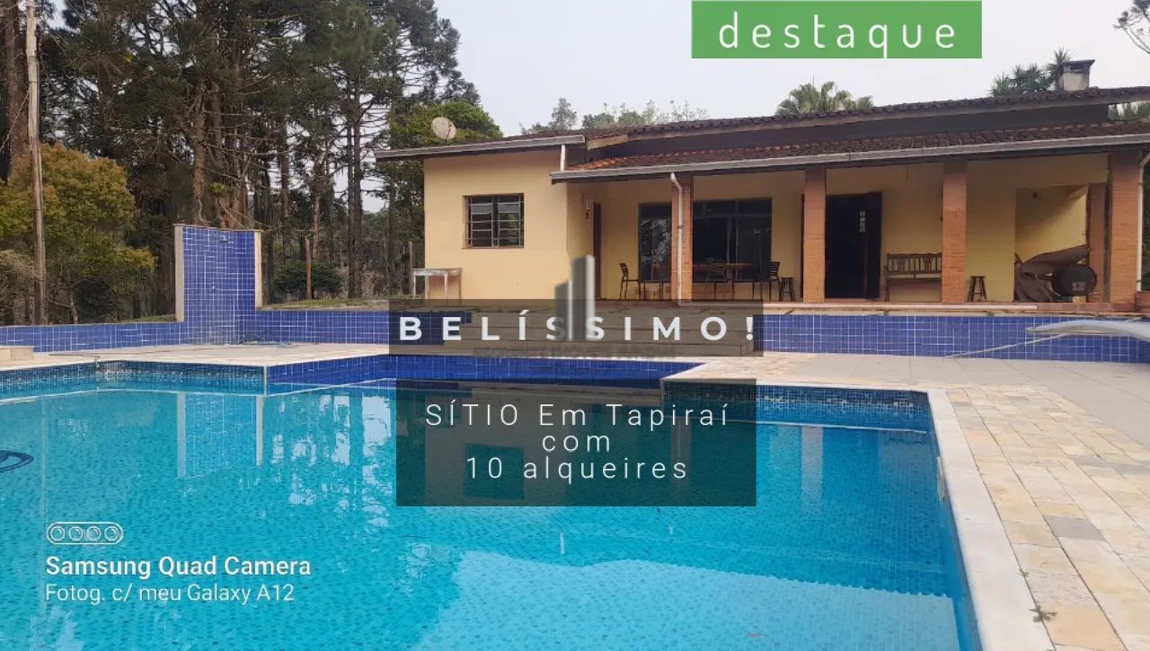 SÍTIO EM TAPIRAÍ BAIRRO FAZENDA VELHA TAPIRAÍSP. VENDA