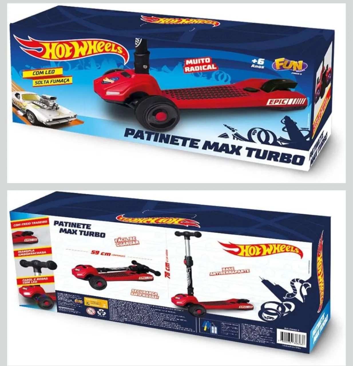 Patinete max turbo com fumaça e luzes - Foto 2