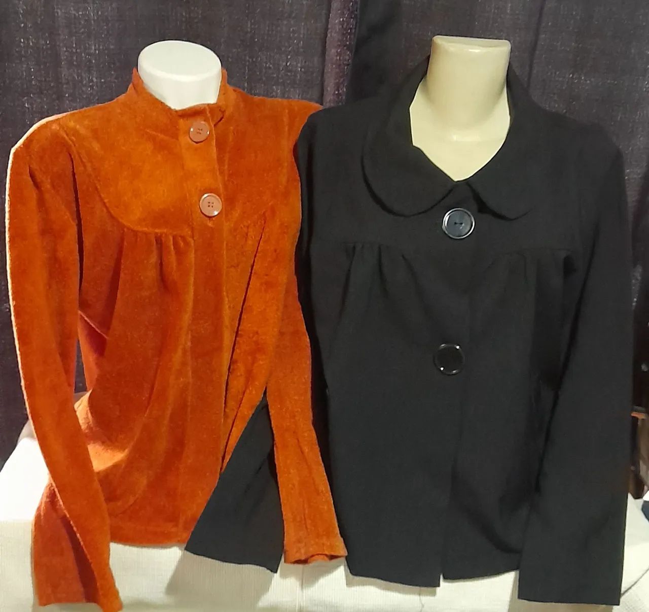 Casacos Feminino Elegantes - Laranja e Preta