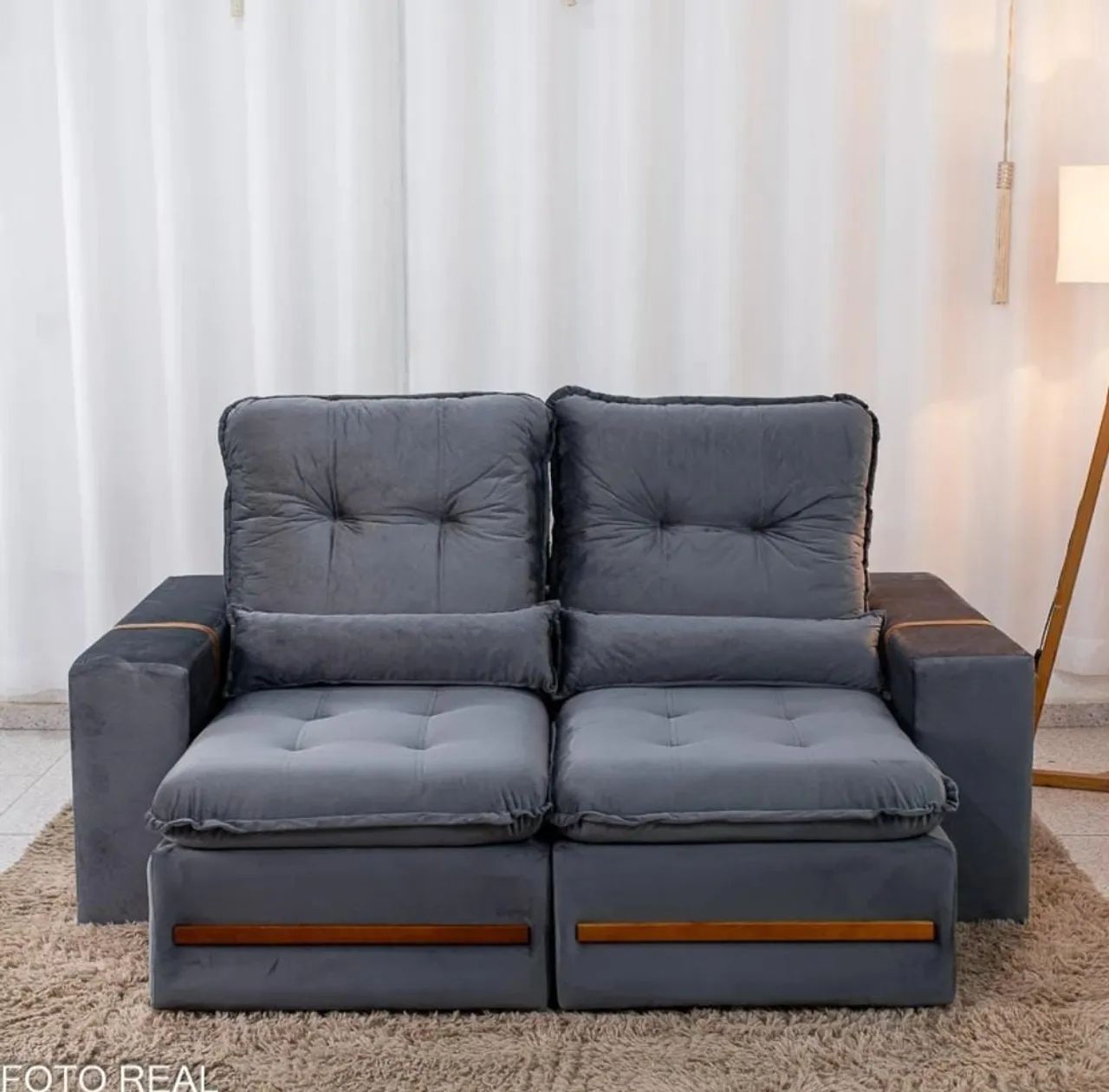 SOFÁ RETRATIL RECLINAVEL MONTREAL ESPUMA D33 