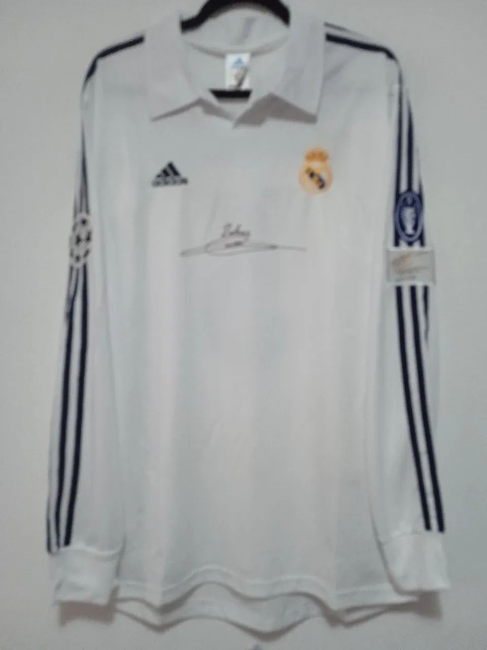 Real Madrid Final Champions 2001 / 2002 #5 Zidane Jogo Autografada Certificada