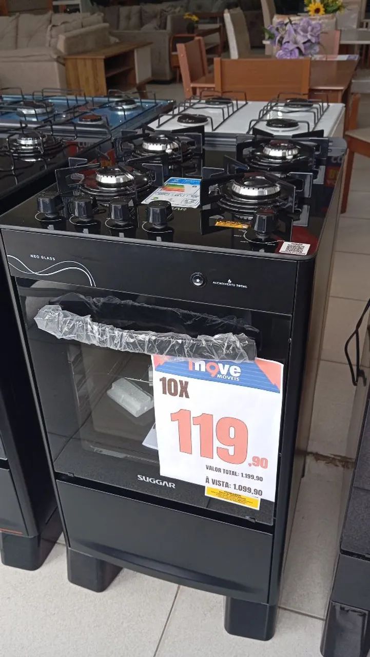 Fogão Suggar Neo Glass 4 Bocas