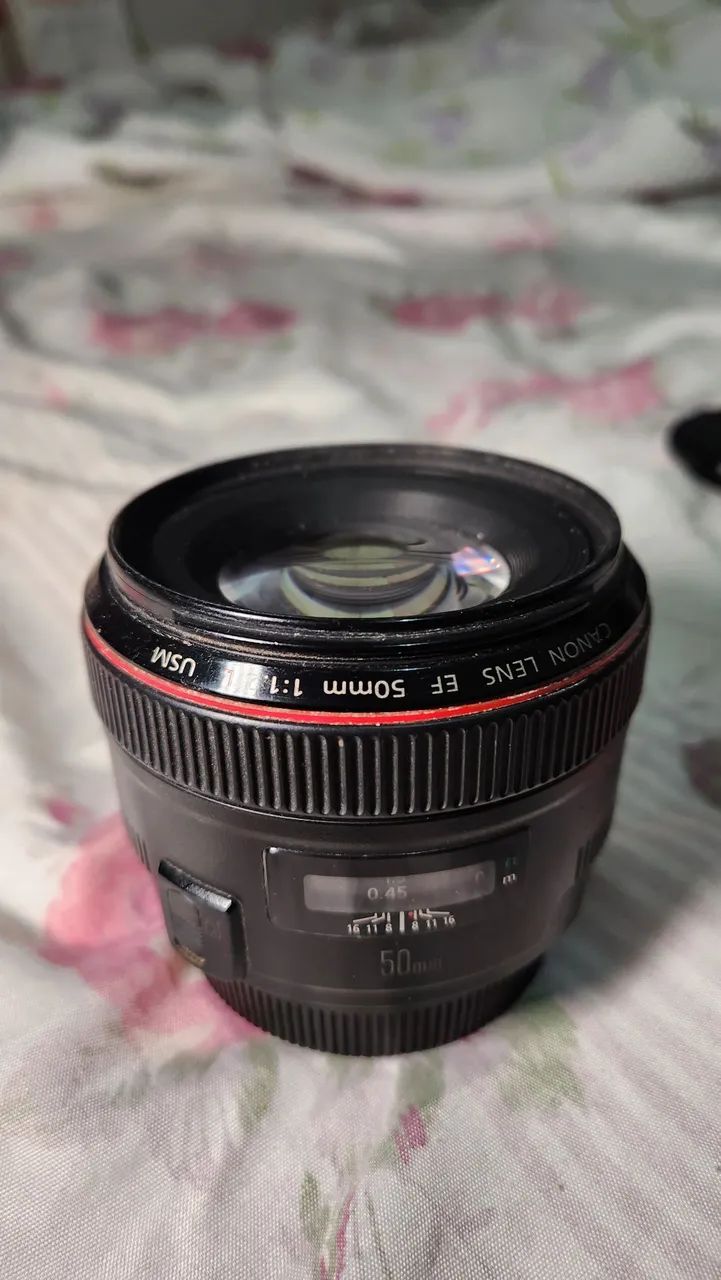 Lente Canon 50mm 1.2