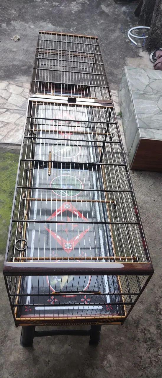 Gaiola voadeira super luxo de 1,40cm marchetaria redonda  - Foto 4