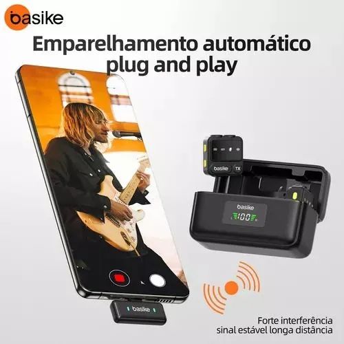Microfone Sem Fio Lapela para Celular - Tipo C e iPhone  - Foto 4
