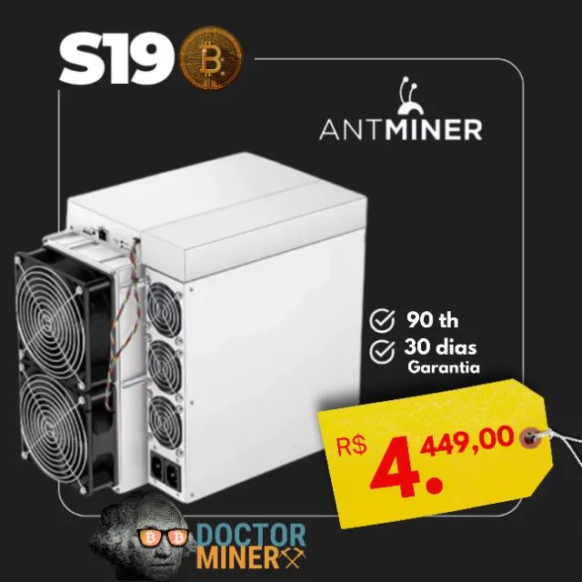 mineradora de bitcoin bitmain antminer s19 90th