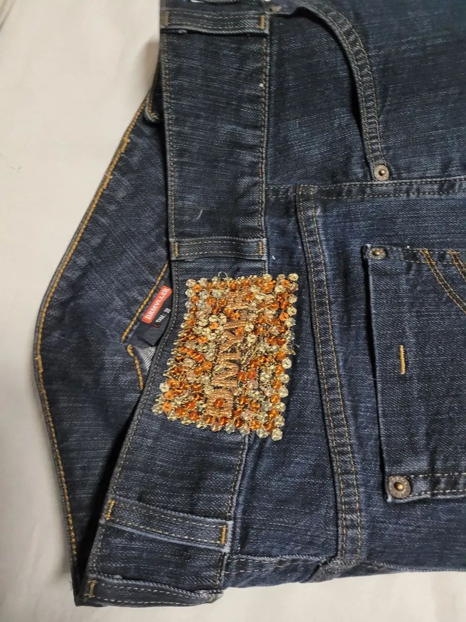 Saia Jeans Damyller Detalhe Bordado - Foto 5