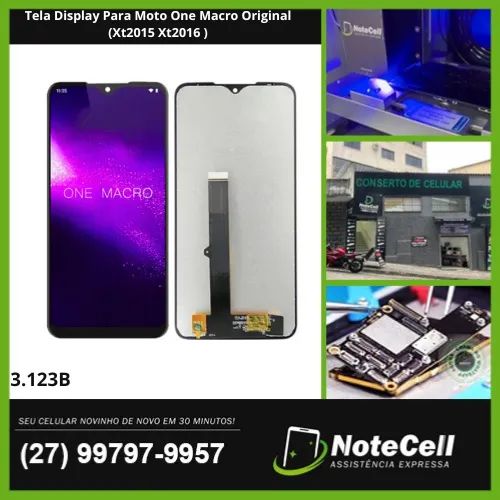 Tela Display Para Moto One Macro Original (Xt2016) 3.123B - instalação em 30min!