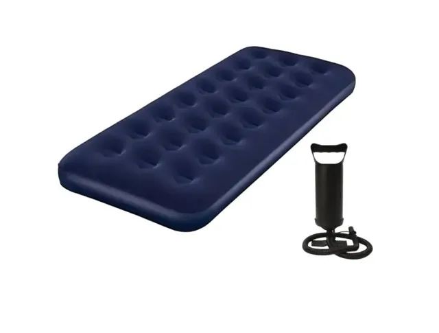 Colchão Inflável 150kg Solteiro  + Bomba de Ar Manual Bestway - Foto 3