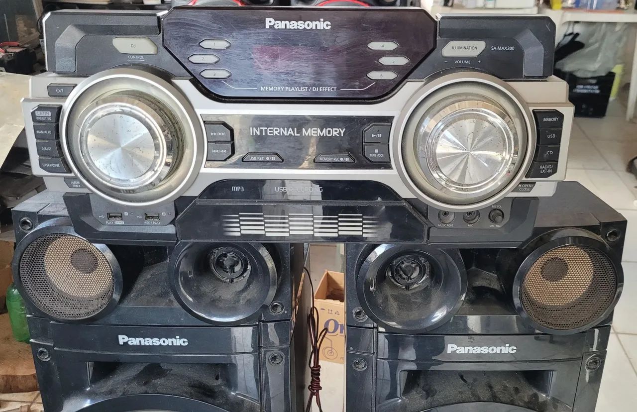 Som Panasonic com DEFEITO 4 Caixas - Foto 3